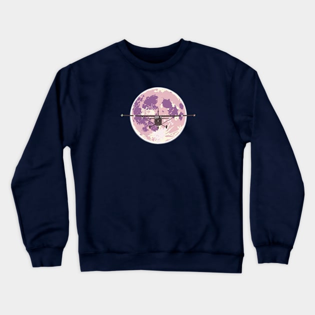 Cessna 172 Moon Crewneck Sweatshirt by Kassi Skye